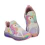 Imagem de Tênis Infantil Feminino Com Led Slip On Unicórnio/Amy Rose + Chinelo + Bolsa Estrela Menina Novo