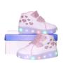 Imagem de Tenis Infantil Feminino com Luz De Led Branco 7 Corações