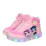 Imagem de Tenis Infantil Feminino de Led Luzinha Cano Baixo Lol Rosa Meninas