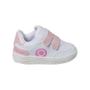 Imagem de Tênis Infantil Feminino Ortopé Bliss Fecho Duplo Branco e Rosa