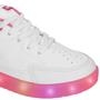 Imagem de Tênis Infantil Kidy Hype Com Led Branco E Pink Escolar Escola Colegial Colégio Original Menina Feminino Conforto Durabilidade AnatomicoVoltasàsAula