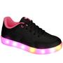 Imagem de Tênis Infantil Kidy Hype Com Led Preto E Pink Escolar Escola Colegial Colégio Original Menina Feminino VoltasàsAulasCalceFácil