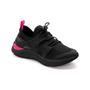 Imagem de Tênis Infantil Menina Klin New Sport Preto Pink Com Ajuste