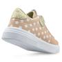 Imagem de Tênis Infantil Menina Laço Feminino Nude/Branco Glitter Mz Shoes