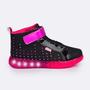 Imagem de Tênis Infantil Menina Sneaker Pampili Led- Preto/Pink