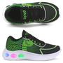 Imagem de Tenis Infantil Menino Com Luz Led Dino Luminoso Colegial