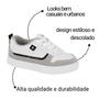 Imagem de Tênis Infantil Molekinho Casual In Branco Com Detalhe Cinza