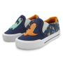 Imagem de Tênis Infantil Mz Shoes Mz Flex Menino Dinossauros Marinho/Laranja