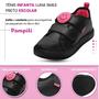 Imagem de Tênis Infantil Pampili Colegial Luna Smile Preto Com Pink