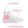 Imagem de Tênis Infantil Side Zip Cano Alto Prata E Rosa