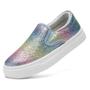 Imagem de Tênis infantis xinlanlin Rainbow Gradient Canvas Slip On
