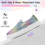 Imagem de Tênis infantis xinlanlin Rainbow Gradient Canvas Slip On