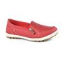 Imagem de Tênis Kolosh Feminino Calce Fácil Slip-On Zíper Vermelho