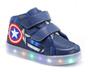 Imagem de Tenis Led luz capitão america que pisca Infantil Cano Baixo meninos