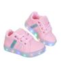 Imagem de Tenis Led Luz pisca Criança Feminino infantil Rosa Color Glitter Brilho PC032