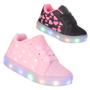 Imagem de Tenis Led Luz Pisca Glitter Feminino Bebe infantil Preto ou Rosa