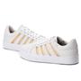 Imagem de Tenis Listras Casual Feminino Branco Dourado Estilo Shoes