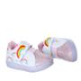 Imagem de Tenis Luz Led Arco Iris Nuvem Infantil Menina Com Pulseira Rosa