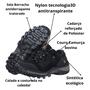 Imagem de Tenis Masculino Coturno Adventure Couro Trabalho Trilha Montanhismo Pesca Militar Preto