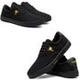 Imagem de Tenis Masculino Sapatenis Polo Joy Confortavel Preto Amarelo