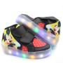 Imagem de Tenis mickey led luz cano baixo infantil menino preto amarelo