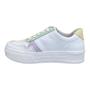 Imagem de Tênis Pegada Casual Feminino Em Couro 212511 Branco + Menta