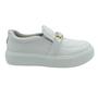 Imagem de Tênis Pegada Feminino Slip On Couro Branco 211204