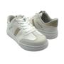 Imagem de Tênis Pink Cats Flat Form com Cadarço Branco 4641