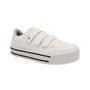 Imagem de Tenis Plataforma Feminino Dijean Sem Cadarço Flatform Branco Casual