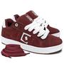 Imagem de Tênis Qix modelo Combat Suede Bordo cadarço branco 