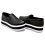 Imagem de Tenis Slip On Amanda Block Liso com Elastico e Sola Alta Detalhe Listras