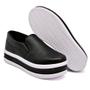 Imagem de Tenis Slip On Amanda Block Liso com Elastico e Sola Alta Detalhe Listras