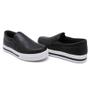 Imagem de Tenis Slip On Amanda Block Liso com Elasticos e Sola Alta Reta Detalhe Listra