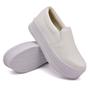 Imagem de Tenis Slip On Autem Originals Liso com Elastico e Sola Alta Detalhe Listras
