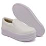 Imagem de Tenis Slip On Autem Originals Liso com Elastico e Sola Alta Detalhe Listras