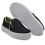 Imagem de Tênis Slip On Basico Liso Amanda Block Zíper Lateral com Sola Reta Confortavel