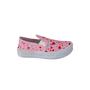 Imagem de Tênis Slip on Calce Fácil Infantil Feminino Menina Estampado Coração Confortavel Barato Leve