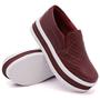 Imagem de Tenis Slip On Casual Amanda Block com Textura Costura Matelasse e Sola Alta Reta