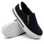Imagem de Tênis Slip On Casual Dk Shoes com Zíper Lateral e Sola Borracha com Listra