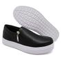 Imagem de Tênis Slip On Casual Liso Amanda Block Zíper Lateral com Sola Reta Confortavel