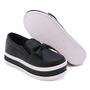 Imagem de Tenis Slip On Casual Yoyo Store com Laço e Sola Alta Reta Detalhe Listras