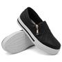 Imagem de Tênis Slip On Dk Shoes com Ziper Lateral Detalhe em Costura e Sola com Listra