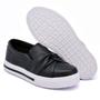 Imagem de Tênis Slip On Dk Shoes Detalhe em Tecido e Sola Borracha Robusta com Listra