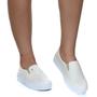 Imagem de Tênis Slip On Feminino Iate Casual Off White Estilo Shoes