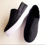 Imagem de Tênis Slip On Feminino Iate Preto Brilhos Glitter Flatform