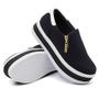 Tênis Slip On Feminino Sapa tênis Estiloso Moda Jovem Casual Elástico Calce Fácil Leve e Confortável - DK USE SHOES Imagem de Tênis Slip On Feminino Sapa tênis Estiloso Moda Jovem Casual Elástico Calce Fácil Leve e Confortável