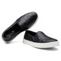 Imagem de Tênis Slip On Iate Couro Feminino Solado Flat Palmilha Comfort Forro Tecido Cacharréu Casual