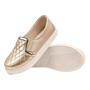 Imagem de Tênis Slip On Infantil Menina Matelassê Dourado