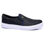 Imagem de Tênis Slip On Masculino Preto Sliper Casual De Lona Extra Leve Confortável