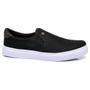 Imagem de Tênis Slip On Masculino Preto Sliper Casual De Lona Extra Leve Confortável